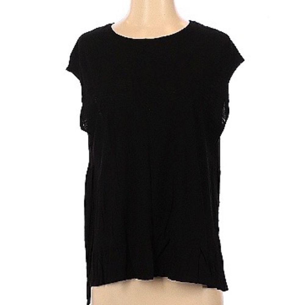 Vince Camuto Black Cap Sleeve Tee S
